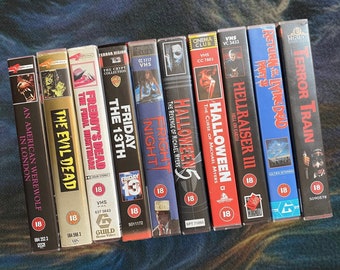 Classic Cult Horror Videos / The Evil Dead / Halloween / Friday The 13th / Hellraiser / Horror VHS Video Tape / Horror Video