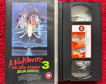 A Nightmare On Elm Street 3: Dream Warriors VHS Video (1987) Evs1295 / Horror VHS Video Tape / Horror Video / Vintage VHS / Freddy Krueger