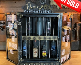 Update: SOLD!! Industrial Steampunk Liquor Cabinet / Poker deck display