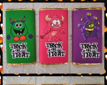 Fun digital download monster trick or treat 6 designs