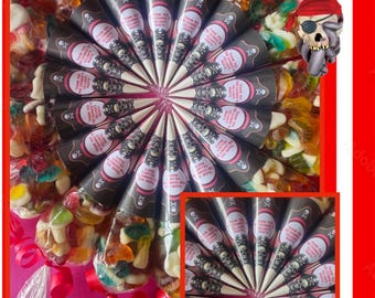10 x pirate themed sweetcones sweets candy party bag Favours perfect for handing out at party gamer gaming sweets birthday gift