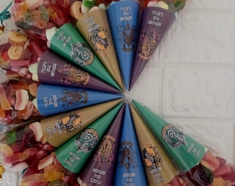 17 x Harry potter themed sweetcones sweets candy party bag Favours perfect for handing out at party sweets birthday gift
