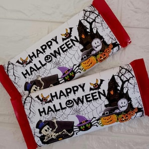 Halloween chocolate bar wrapper jpeg file printable