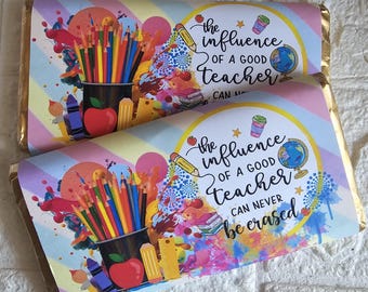 chocolate bar wrapper file digital download teacher gift end of school