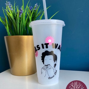 Harry Styles | Starbucks inspired cold cup | TPWK | Personalized tumbler | Iced coffee cup | Love on tour | One Direction | Harry’s House