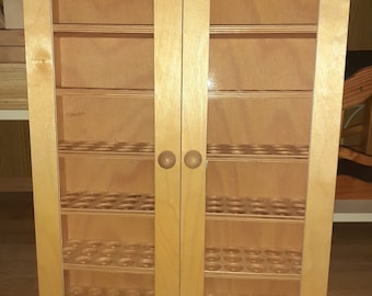 handgefertigter Arzneischrank, Wandvitrine, Wandschrank, Globulischrank
