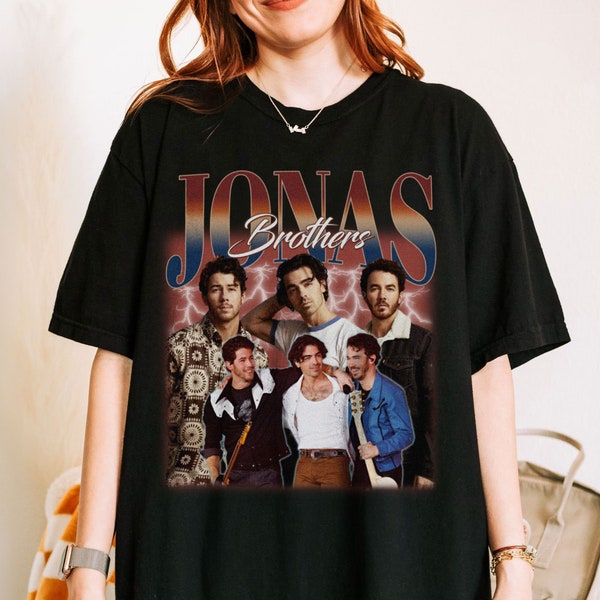 Vintage 90s Estilo Gráfico Jonas Brothers Png, Jonas Brothers Classic Retro Png, Para Hombre y Mujer JN1, Jonas Brothers Png, Descarga Digital