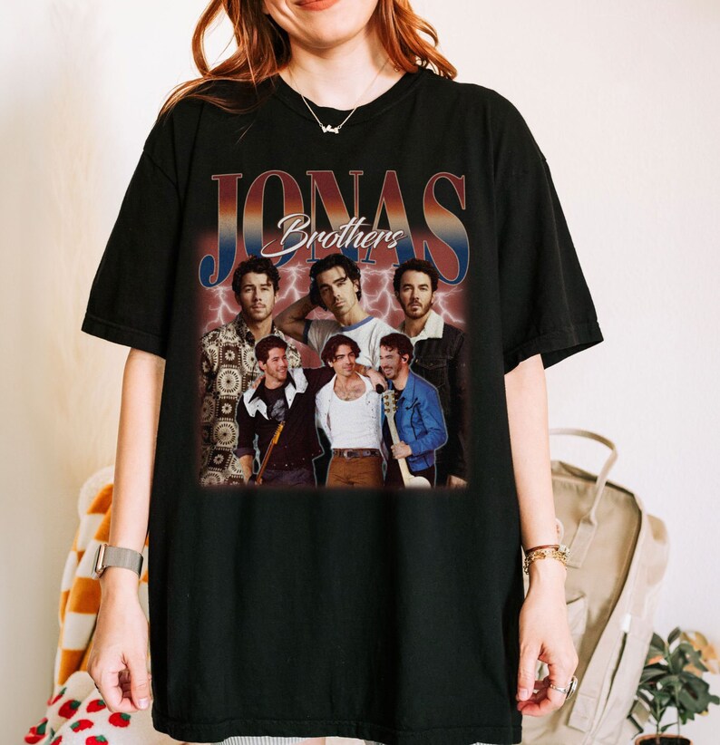 Vintage 90s Graphic Style Jonas Brothers Png, Jonas Brothers Classic Retro Png, For Man And Women JN1, Jonas Brothers Png, Digital Download zdjęcie 1