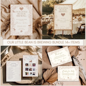 A Baby is Brewing Baby Shower Bundle, Coffee Baby Shower Invite, Baby Shower Coffee Theme GJP1045