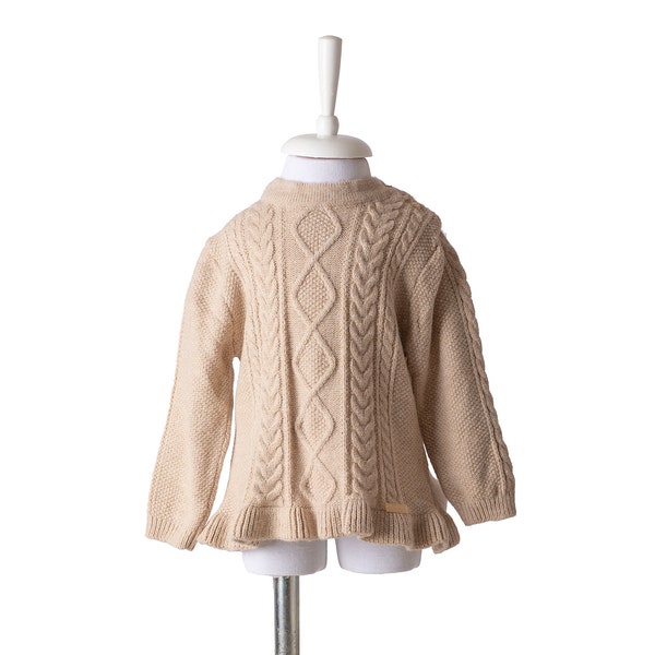 Beige Diamond Knit Sweater