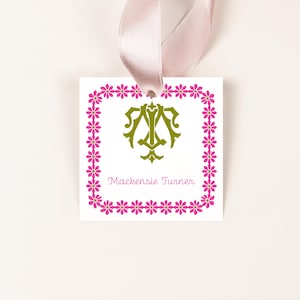 Monogram Enclosure Gift Cards, Gift Tags or Stickers, Event Labels, Favor Tags, Celebration Tags