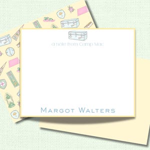 Personalized Camp Stationery Set for Girls | Camp Note Cards | Summer Camp Notecards | Custom Kids Note Cards