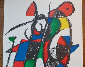 Joan Miro - Original lithograph. Mourlot, Paris, 1975