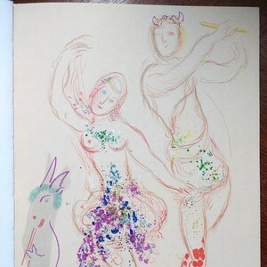 Marc Chagall "Le Ballet" - book with original lithograph, 1969 // "Dessins et aquarelles pour le Ballet"