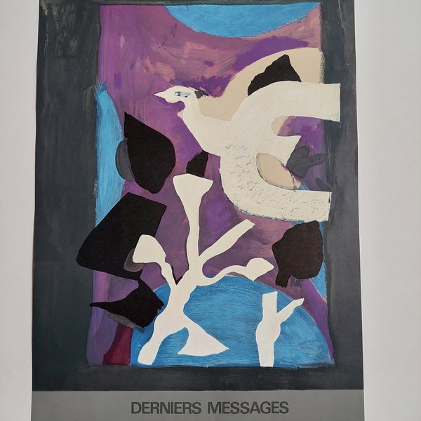 Georges Braque. Affiche lithographique originale de 1967