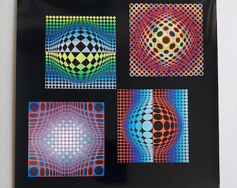 Victor VASARELY Heliogravure originale, 1971 / Stampa originale di Vasarely
