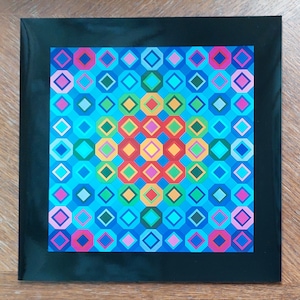 Victor VASARELY Original heliogravure &quot;FOLKOKTA&quot;, 1975 / Original print by Vasarely