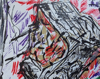 ジャン=ポール・リオペル オリジナルリトグラフ、1976年 / リオペル