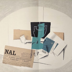 Georges BRAQUE Lithograph &quot;Papiers Collés&quot; / Galerie Maeght, Paris, 1963