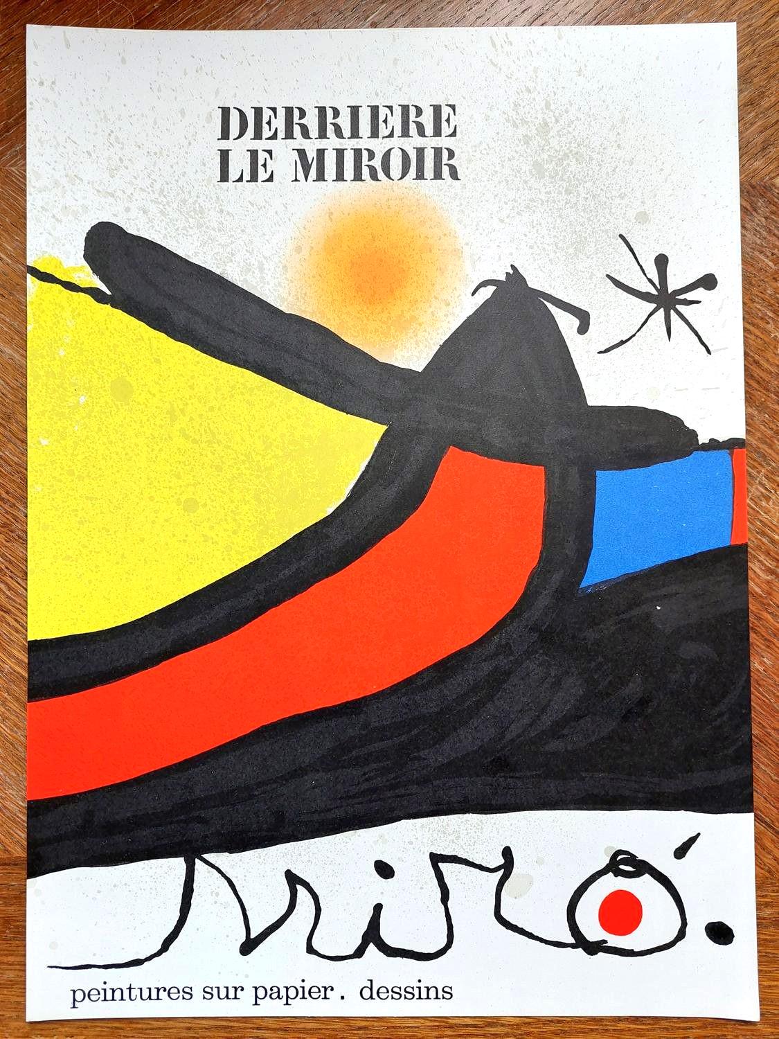 ジョアン・ミロ　Man Looking at the Sun 95×70 ジョアン・ミロ作、カラーリトグラフ（1971年） – ミロによる抽象画