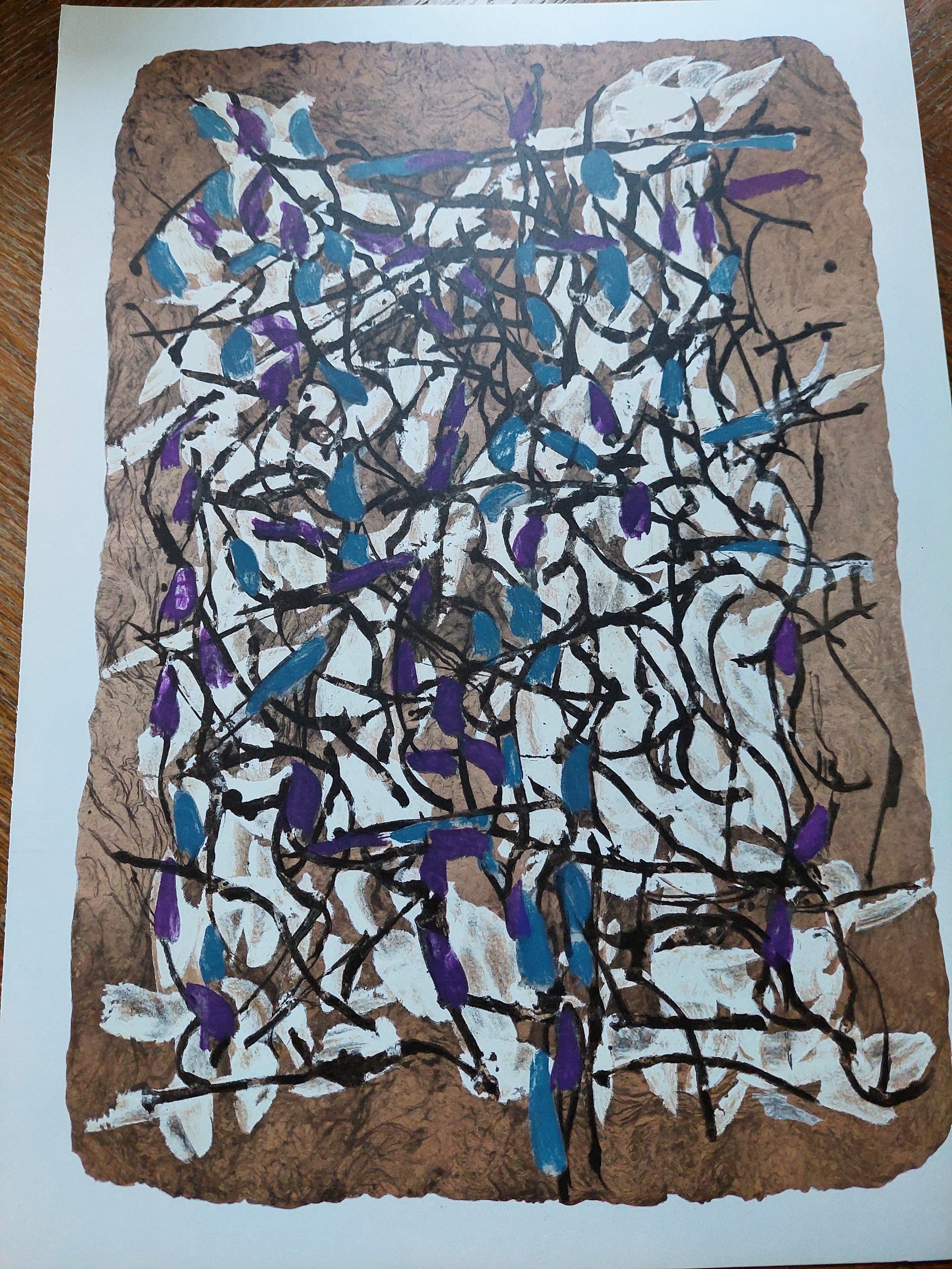 Jean-Paul RIOPELLE オリジナルのリトグラフ、Gallery Maeght、パリ