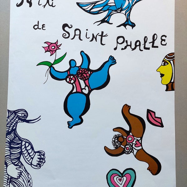 Niki de Saint Phalle - "Blu Nana". Original offset poster, 20th century