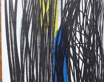 Hans HARTUNG Original lithograph "Influence", 1973 / Original print by Hartung