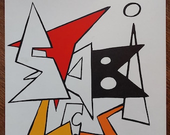 Alexander Calder - original lithograph "Stabiles", 1963 // original print Calder