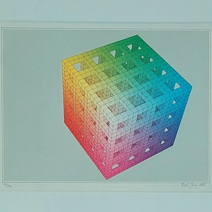 Beck & Jung  Signed Computer ink plot, 1986