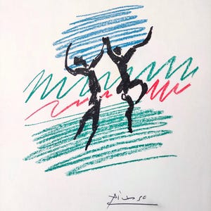 Pablo PICASSO Signed lithograph &quot;La Danse&quot;, 1955 / Picasso Lithographe III