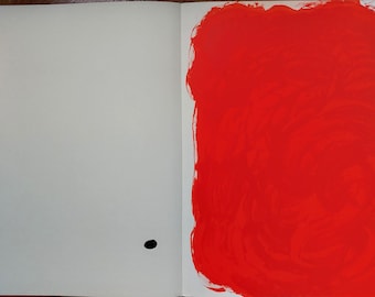 Joan Miro Original Lithograph "Noir et rouge" (1971) – Abstract Art Print by Miró