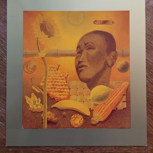 Victor VASARELY Original heliogravure &quot;Etude en Jaune&quot;, 1977 / Original print by Vasarely