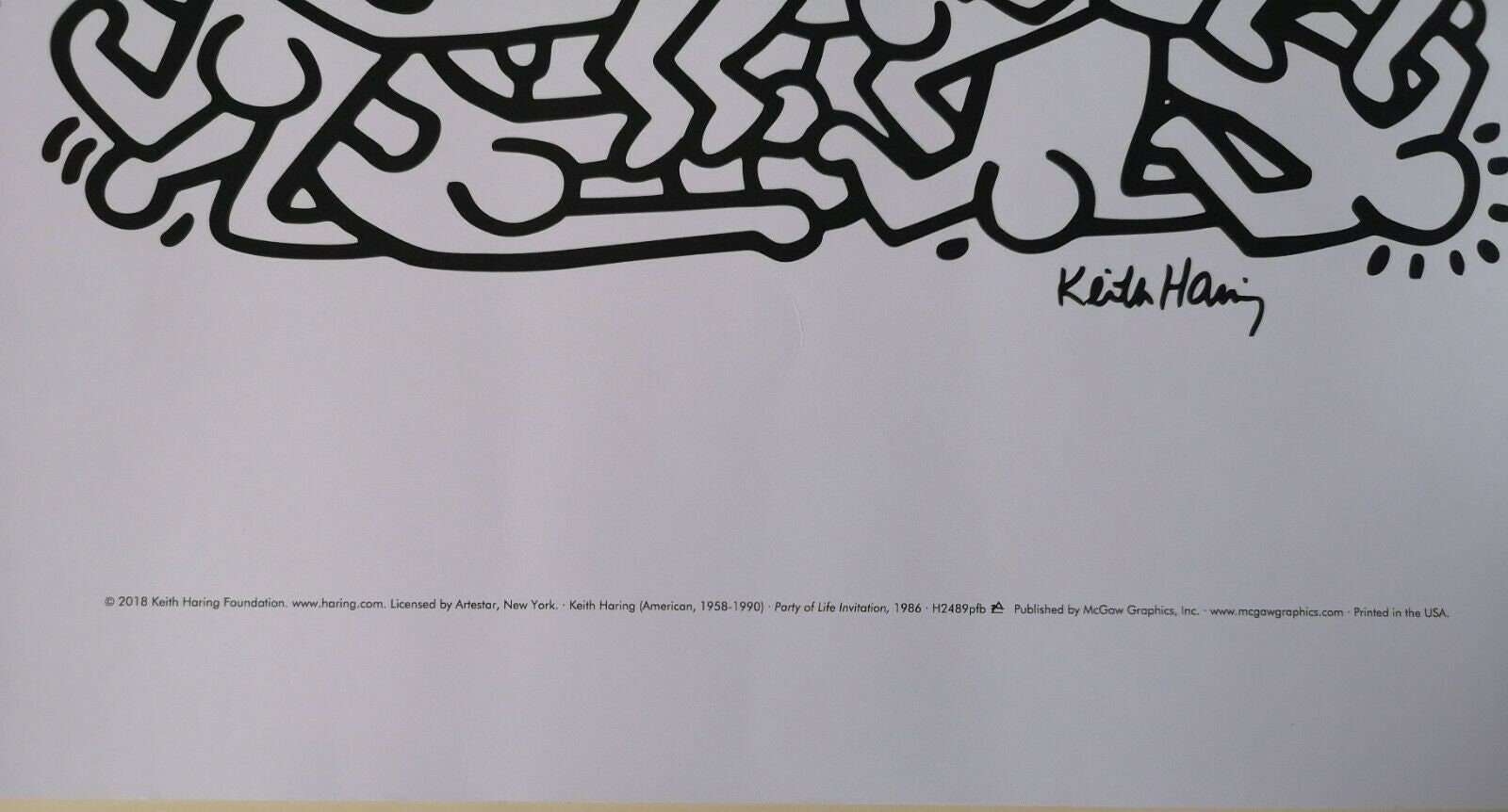 Débardeur Vintage Keith Haring "3rd Annual Party For Life" 1986 - Taille M - Occasion
