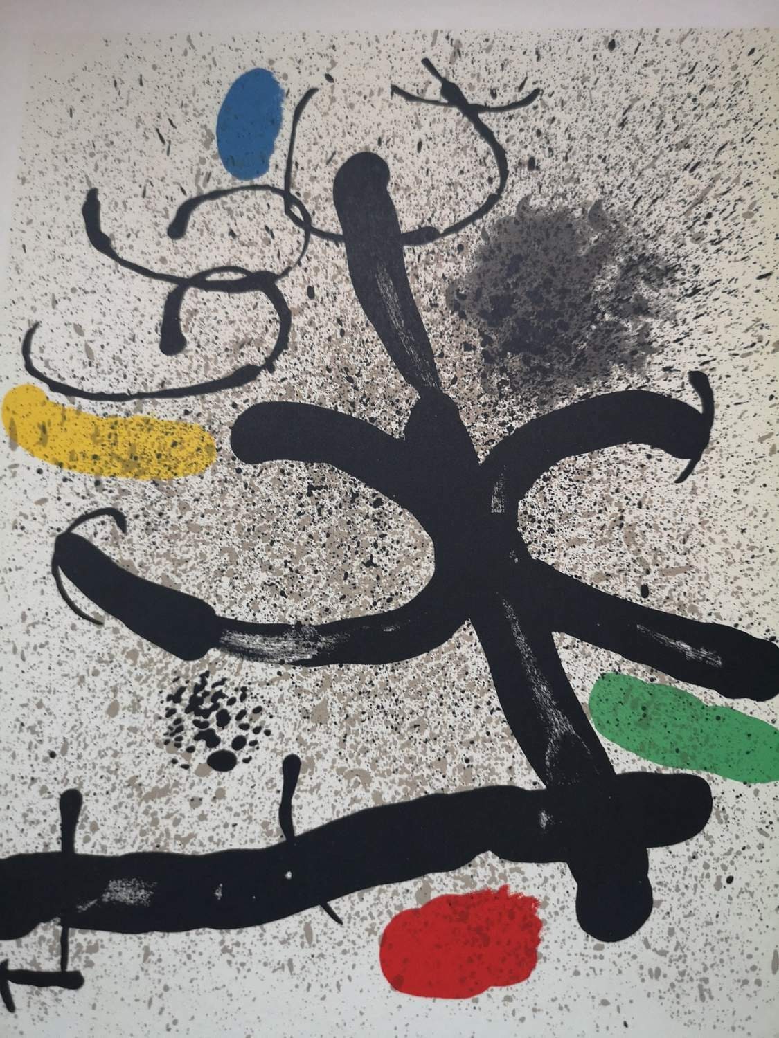 Joan MIRO Color Lithograph, Composition, 1971 // Original Print by