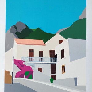 Franco COSTA Signed serigraph "Sulle onde della carta" / Original print by Costa