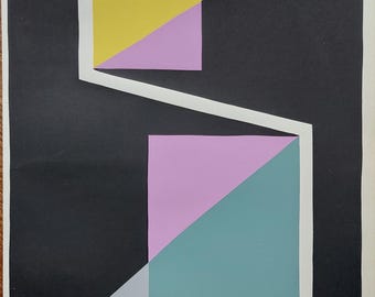 Vilhelm Bjerke-Petersen Signed Serigraph, 1956 – Concrete Art