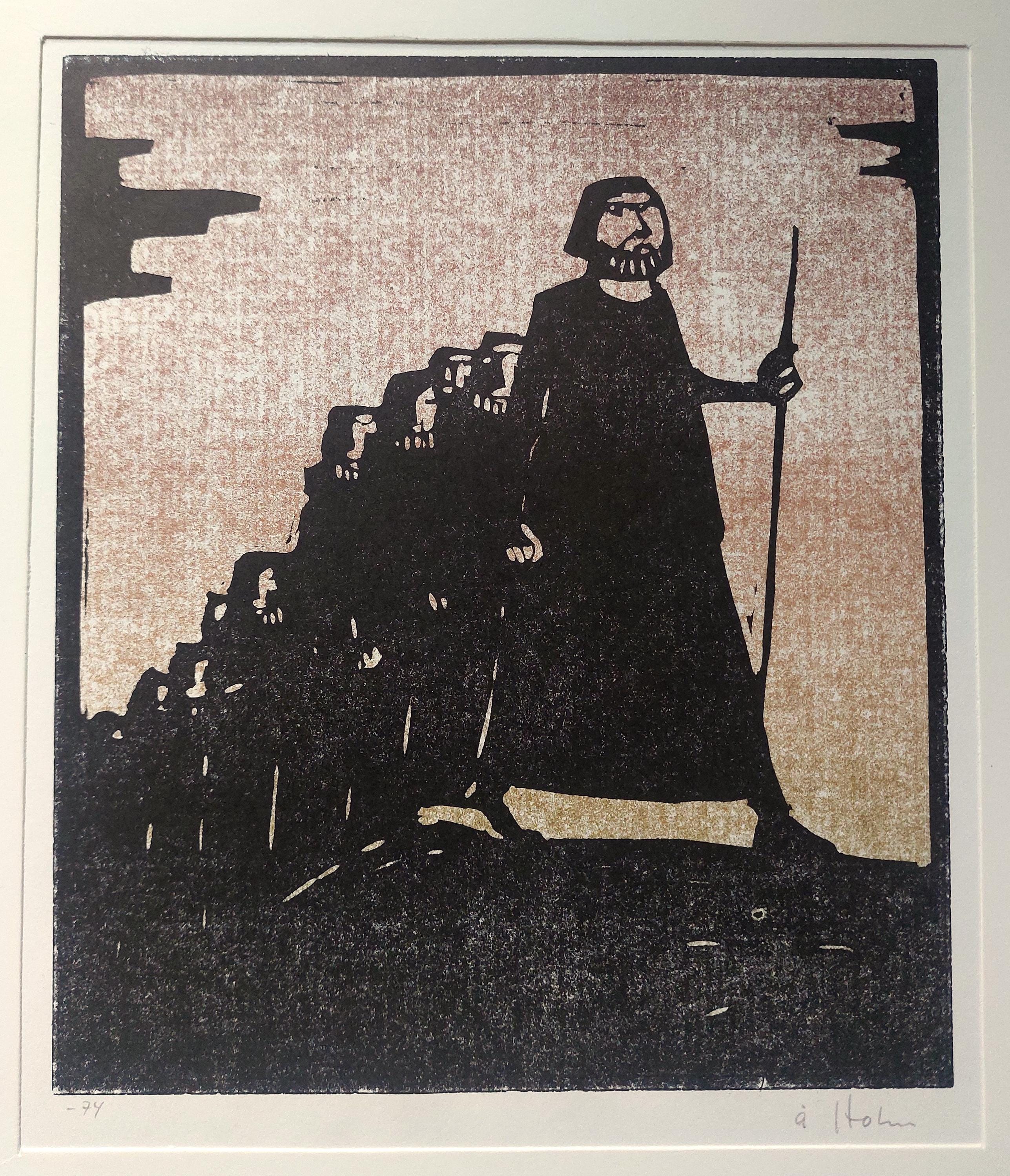 版画 Ake Holm #234 Helige Kristoffer Ake Holm - Etsy