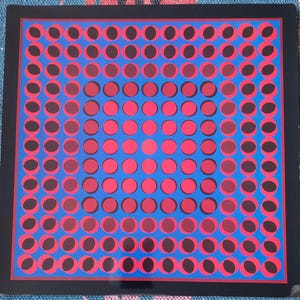 Victor VASARELY Original heliogravure &quot;TUZ&quot;, 1972 / Original print by Vasarely