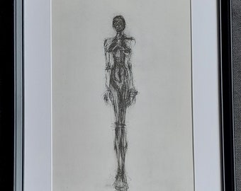 Alberto Giacometti - offset lithograph, 1971, Gallery Maeght Paris. Plate signed