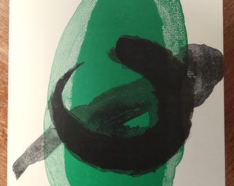 Joan Miro - Original lithograph "Janne et vert". Galerie Maeght, Paris 1961