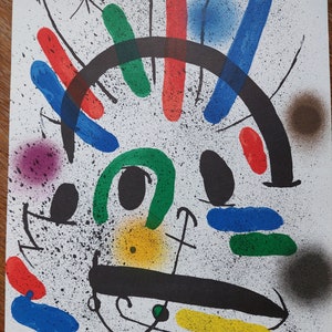 Joan MIRO Original lithograph "Composition II", 1972 / Original print by Miró