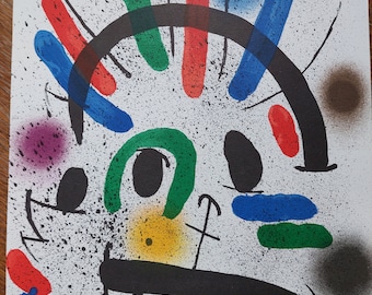 Joan MIRO Original lithograph "Composition II", 1972 / Original print by Miró