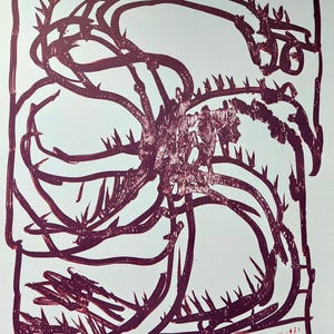 Pierre ALECHINSKY Original lithograph, 1981 / Original print by Alechinsky