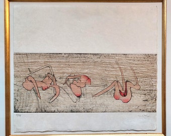 Roberto MATTA. Signed etching and aquatint "Les Damnations", 1966 // Original print by Matta
