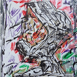 Jean-Paul RIOPELLE Original lithograph, 1976 / Original print by Riopelle