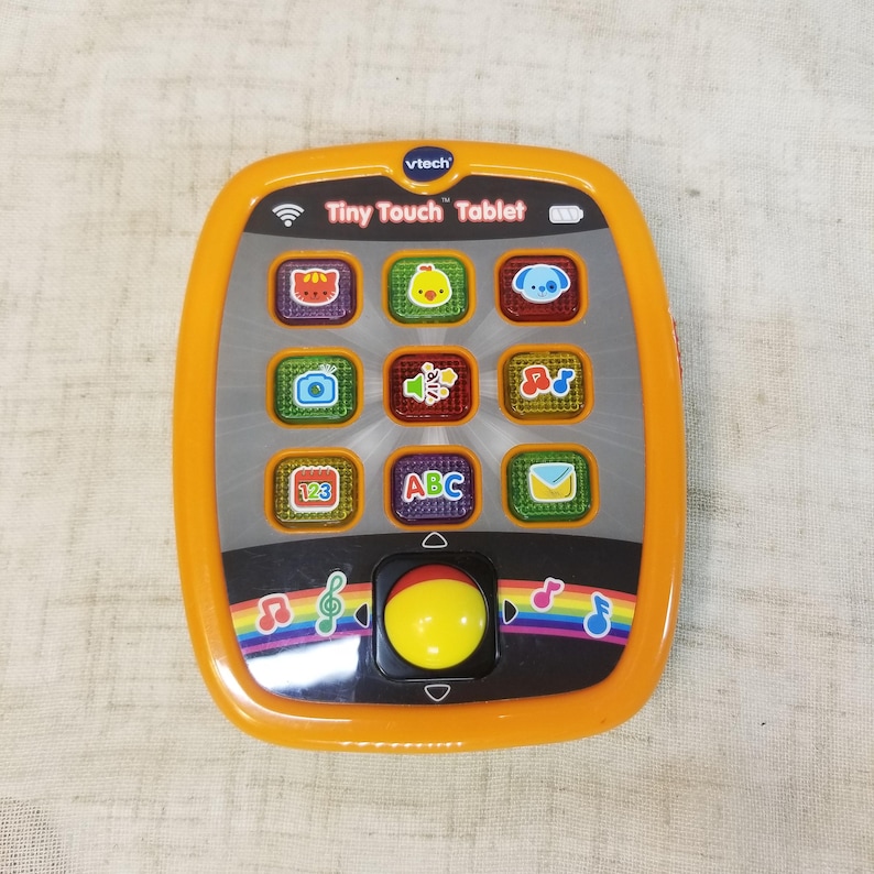 Tableta interactiva Vtech Tiny Touch para niños pequeños, con luces y números ABC. imagen 1