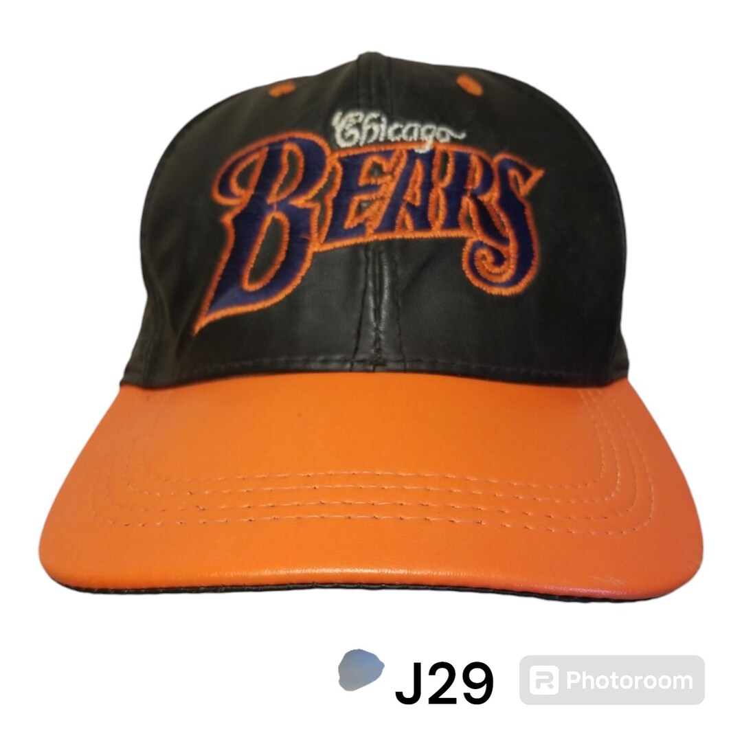 NFL Chicago Bears Leather Snapback Hat Cap Vintage Made in USA