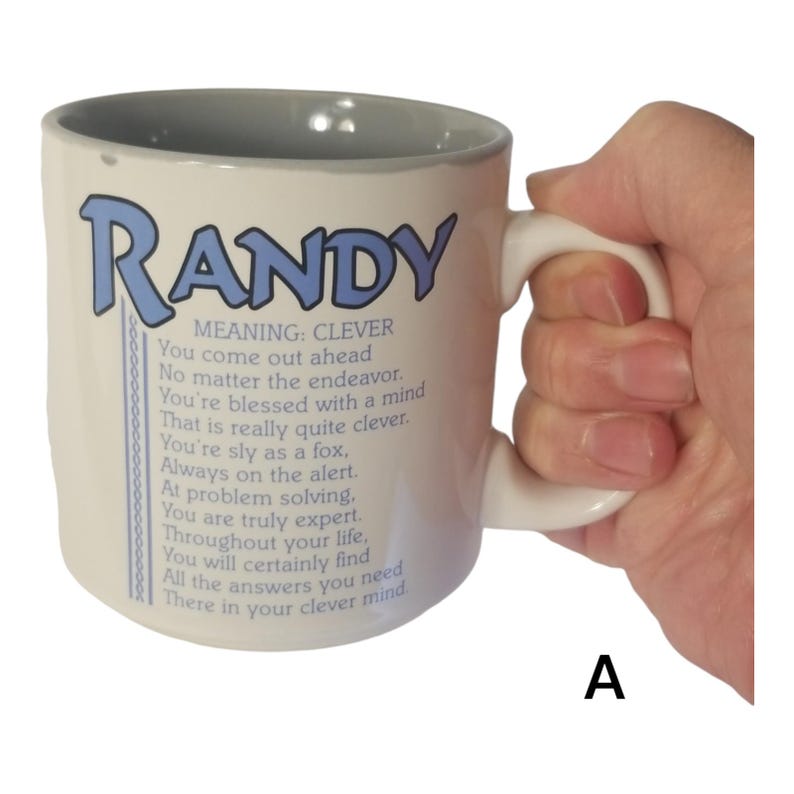Papel Name Randy Coffee Mug Cup Meaning Poetry Coffee Tea Made in Japan