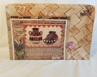 Kit vintage Phentex Aztec 5021 para colgar murales de pared con gancho de pestillo, nuevo, 68 x 61 cm