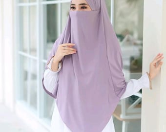 Instant Jersey Khimar Niqab: 3-Style Muslim Prayer Hijab